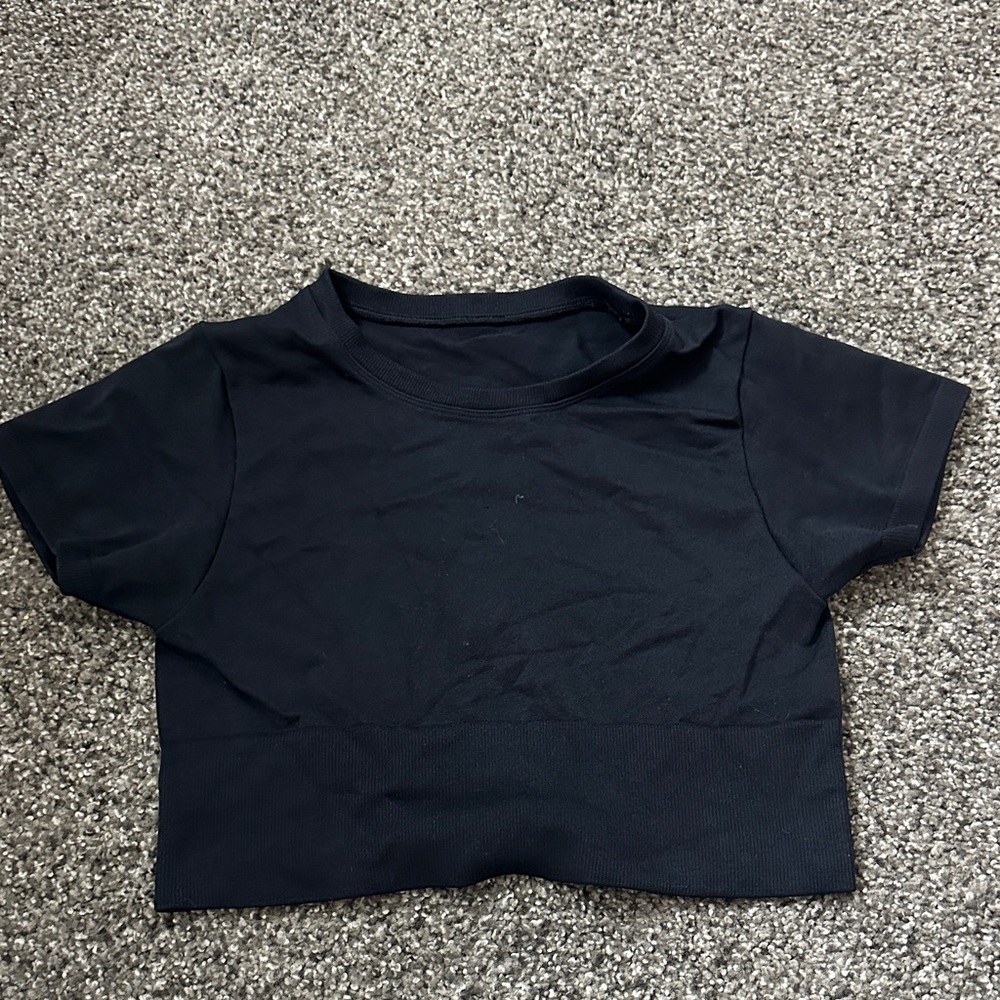 Aerie Classic Black Crop Top